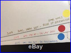 Star Wars SET 2015-2019 ALL (12) IMAX Movie Posters AMC Dan Mumford SHIPS FLAT