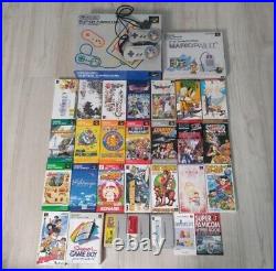 Super Famicom SNES Console Soft Set 28 Lot All Tested With Original BOX JAPAN