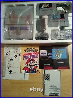 Super Nintendo SNES Console Super Set SNS-001 All Original 100% Complete