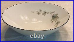 VINTAGE Noritake China Dinnerware SEZANNE #6851 Gray Leaves White Flowers 65-PC