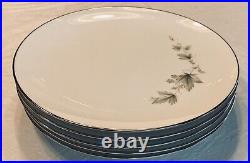 VINTAGE Noritake China Dinnerware SEZANNE #6851 Gray Leaves White Flowers 65-PC