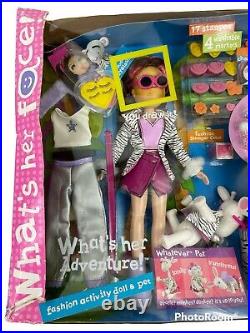 VTG Mattel What's Her Face Adventure & Whatever Pet Activity Doll & Pet BUNDLE