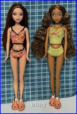 VTG. My Scene Barbie Dolls RHTF! SET OF 4 Pjs & Matching Slippers. Mattel