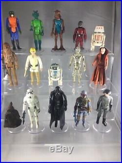 Vintage 1977 Star Wars Action Figure Set All Original Luke Darth Vader Boba Fett
