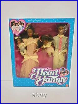 Vintage 1984 Mattel The Heart Family Mom, Dad, & Babies Deluxe Set 2052
