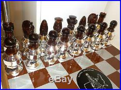 Vintage Avon Chess Set 32 Bottles Pieces Plus Board All Full In Original Boxes