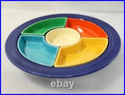 Vintage Fiesta Complete 6 Piece Relish Tray Plate Set All 6 Original Colors
