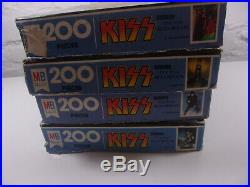 Vintage KISS Aucoin Set of all 4 1978 Milton Bradley MB Puzzles complete
