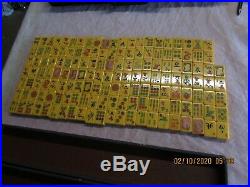Vintage Mahjong Mah Jong Game Set Bakelite 152 Tiles & 5 Racks All Original