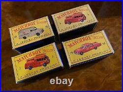 Vintage Matchbox All Original Fire Station Gift Set with 4 Cars No. G-10