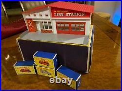 Vintage Matchbox All Original Fire Station Gift Set with 4 Cars No. G-10