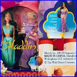 Vintage Mattel Walt Disney Aladdin Princess Jasmine Barbie Doll Set 1992-1994