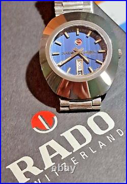 Watch Rado DiaStar Blue Full Set All Original 35, 5x42, 5 Vintage Day-Date