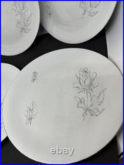 Winterling Bavaria China Vintage Porcelain WIG2 Gray Rose Platinum Trim 60 Piece