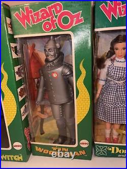 Wizard of Oz full set of all 7 1974 Mego Figures, complete in box