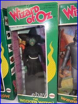 Wizard of Oz full set of all 7 1974 Mego Figures, complete in box